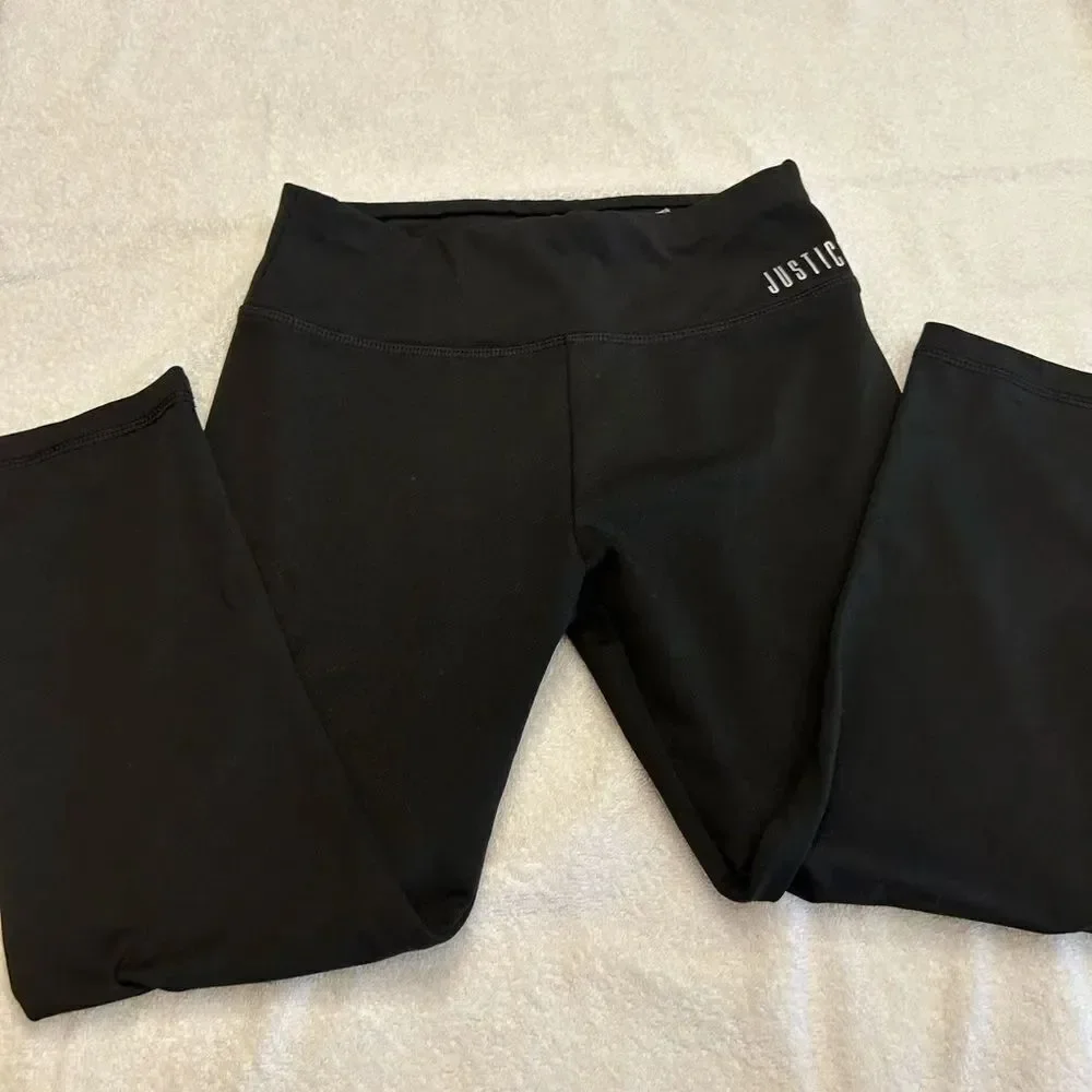 Justice Sleek Black Leggings